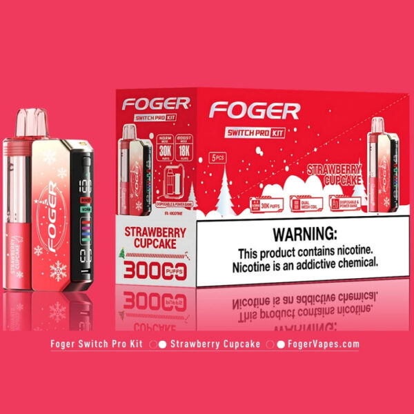 Strawberry Cupcake Foger Switch Pro Kit 30K Puffs