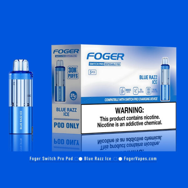 Blue Razz Ice Foger Switch Pro Pod 30K Puffs