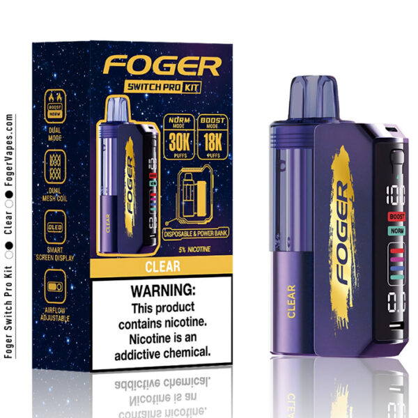 Clear Foger Switch Pro Kit 30K Puffs