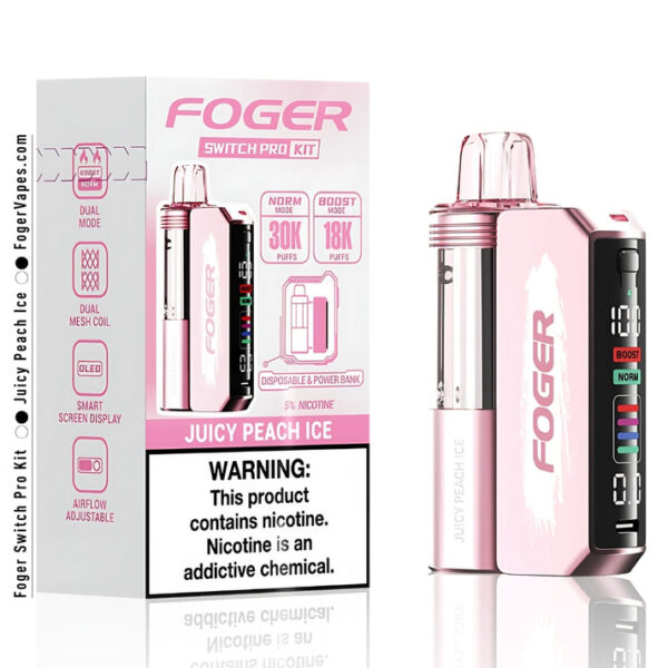 Juicy Peach Ice Foger Switch Pro Kit 30K Puffs