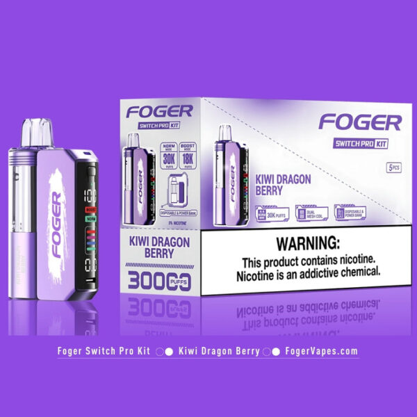 Kiwi Dragon Berry Foger Switch Pro Kit 30K Puffs