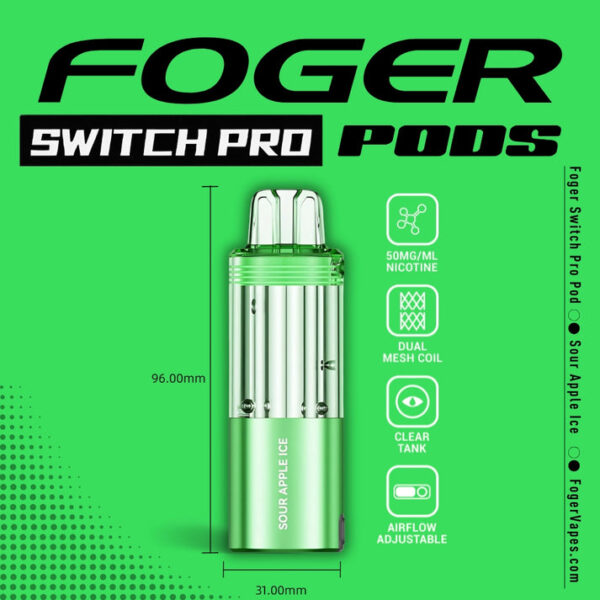 Sour Apple Ice Foger Switch Pro Pod 30K Puffs