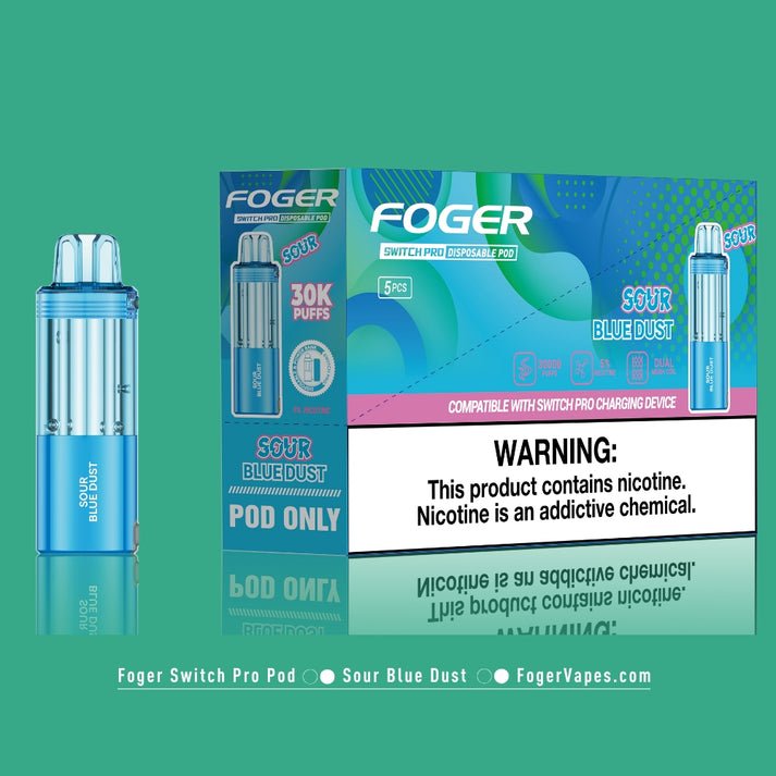 Sour Blue Dust Foger Switch Pro Pod 30K Puffs | Foger Vapes