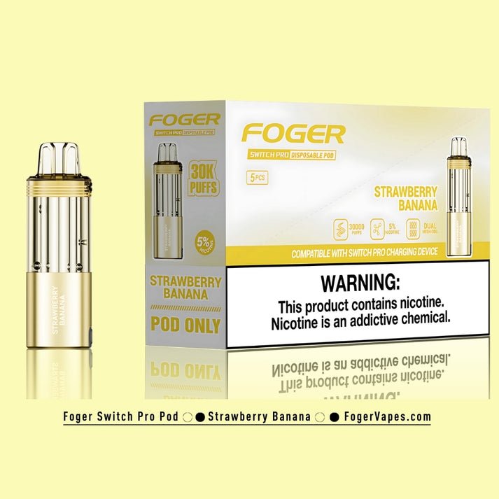 foger strawberry banana flavor Strawberry Banana Foger Switch Pro Pod 30K Puffs