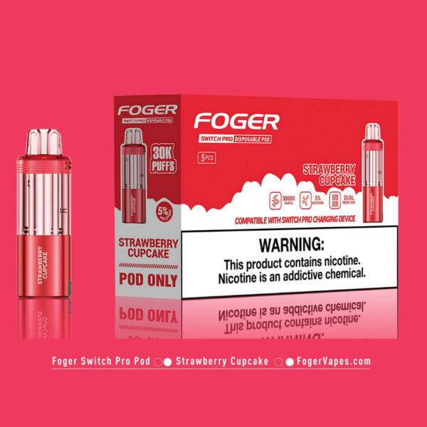 Strawberry Cupcake Foger Switch Pro Pod 30K Puffs